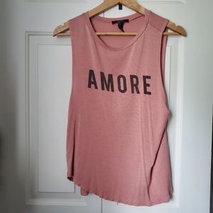 AMORE pink muscle tee
